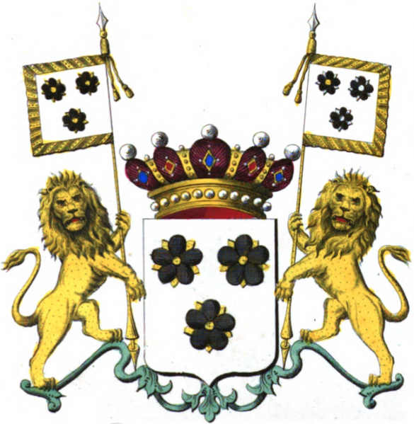 Fichier:Armoiries de la famille Snoy et d'Oppuers.png