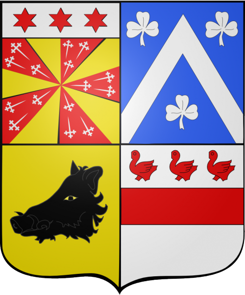 Fichier:Armes écartelées de la famille Compère de Prelle.png
